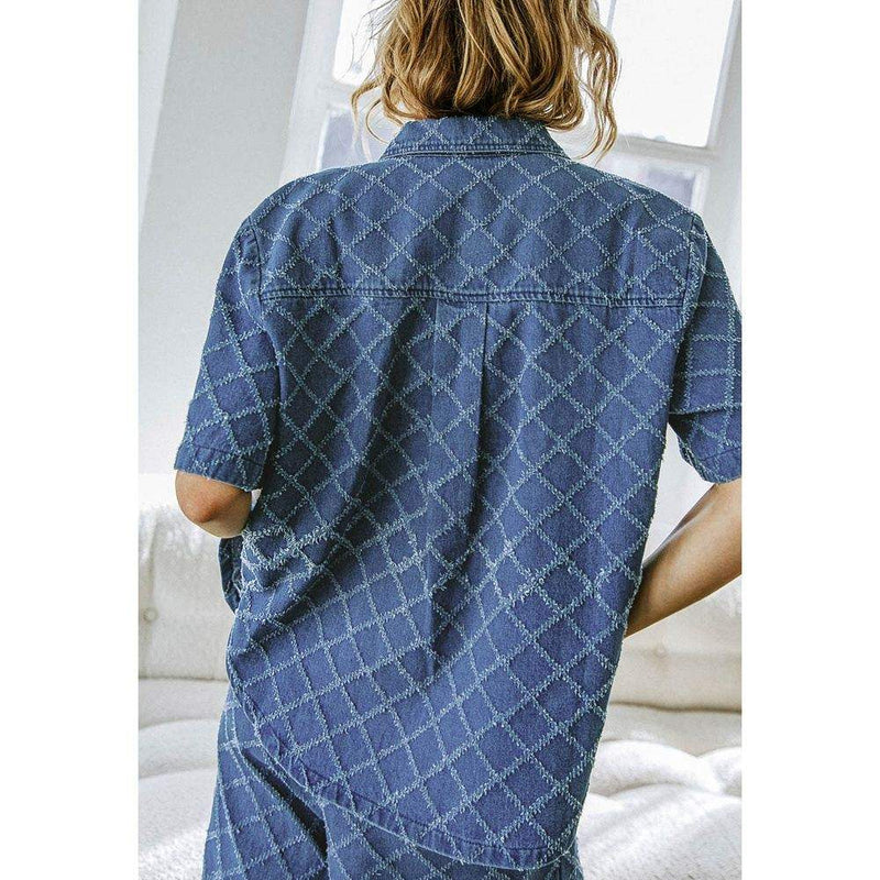 Flying Tomato Women's Indigo Denim Top