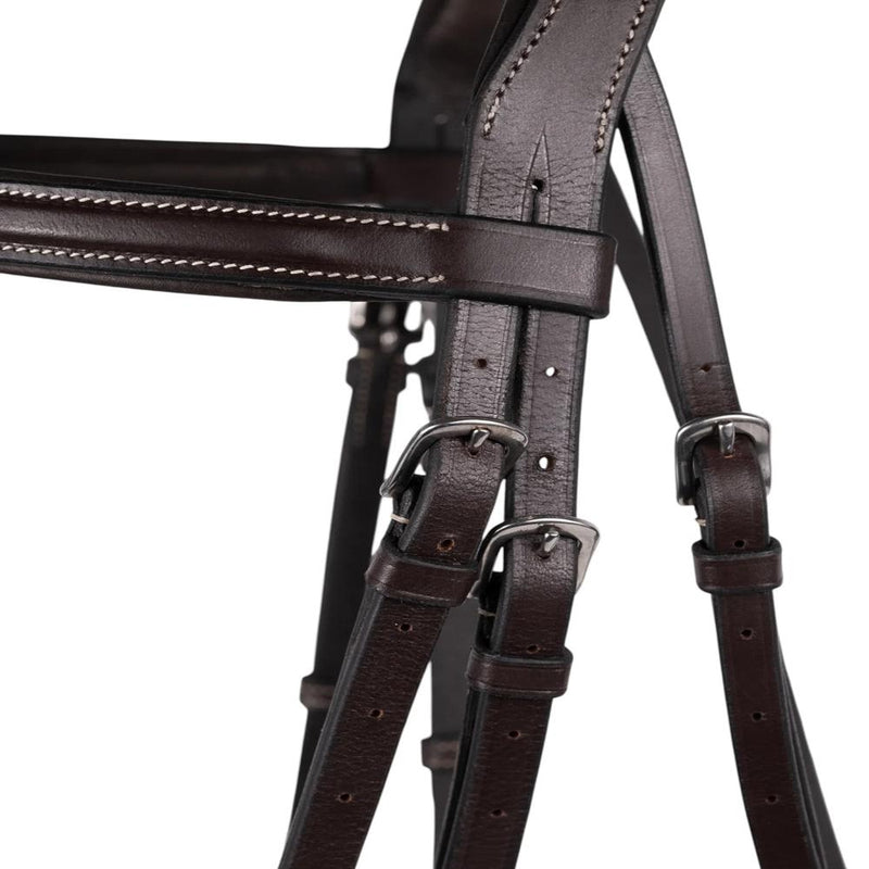 Jake Adams Padded Jumper Bridle with Removable Flash & Rubber Reins