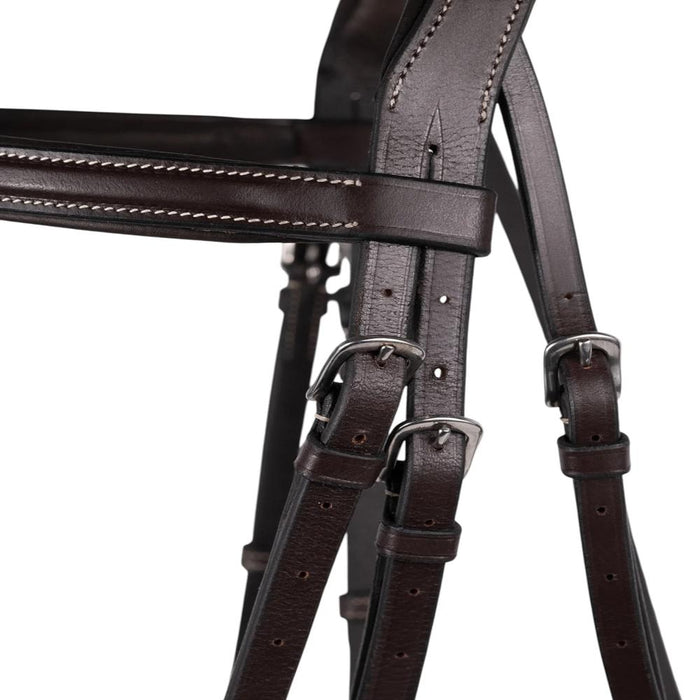 Jake Adams Padded Jumper Bridle with Removable Flash & Rubber Reins