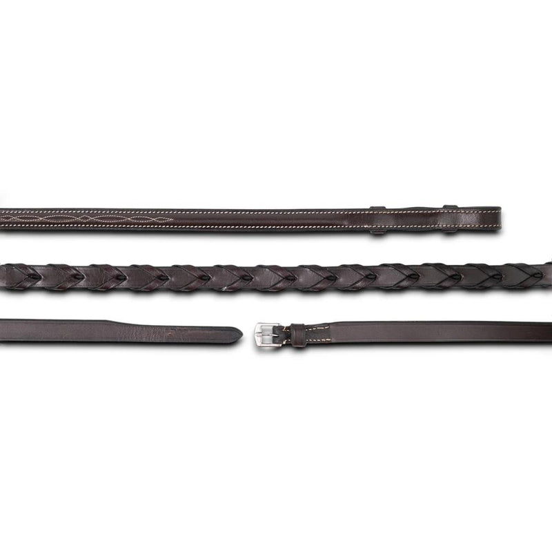Jake Adams Raised Fancy Stitched Leather Laced Reins