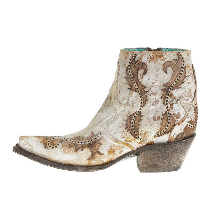 Corral Womens Corral White Laser Bootie