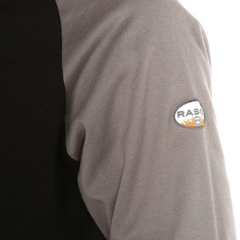 Rasco Fr Men's Grey/Black Henley Flame Resistant T-Shirt