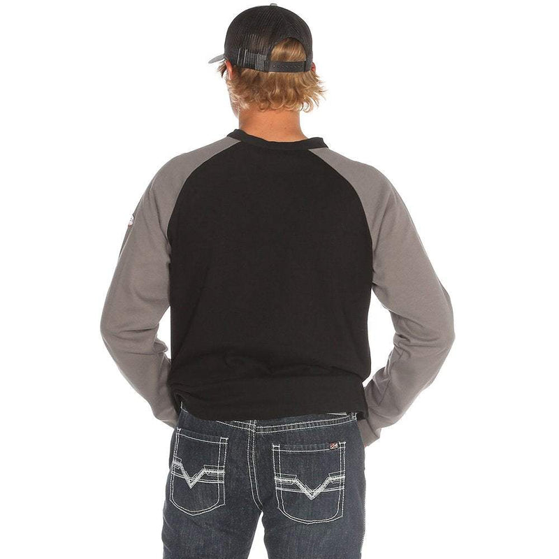 Rasco Fr Men's Grey/Black Henley Flame Resistant T-Shirt