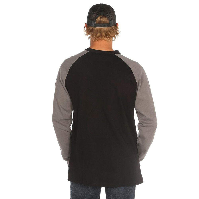 Rasco Fr Men's Grey/Black Henley Flame Resistant T-Shirt