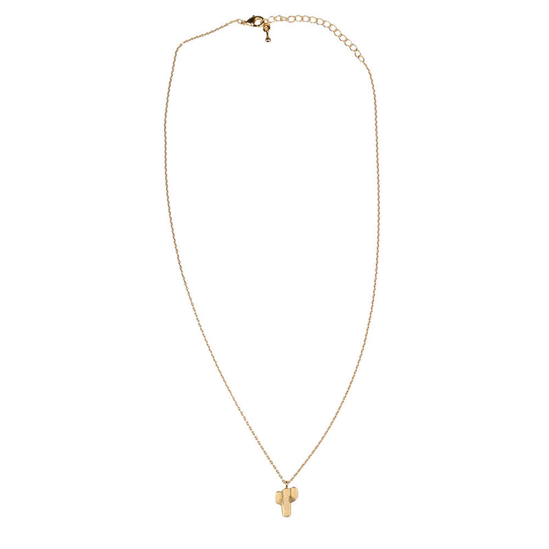 NRS Born To Be Wild Gold Cactus Necklace