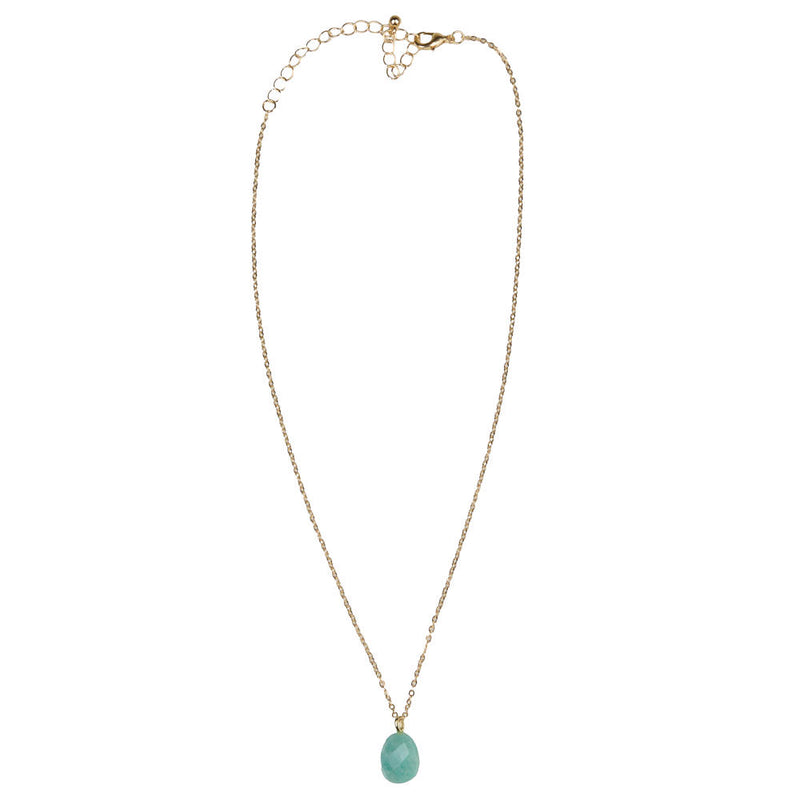 NRS Turquoise Pendant Gold Necklace