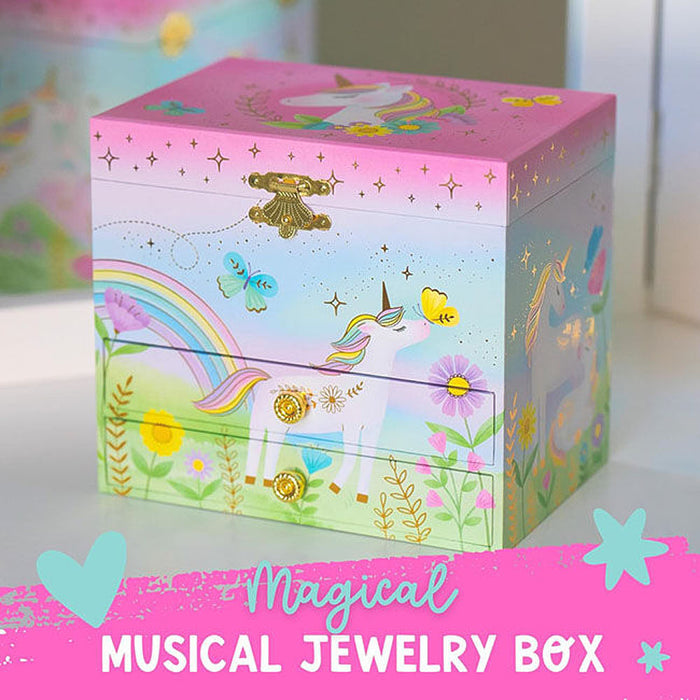 Us Toy Floral Unicorn Mical 2-Drawer Jewelry Box
