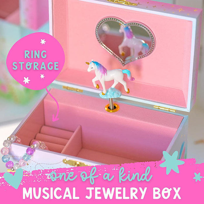 Us Toy Floral Unicorn Mical 2-Drawer Jewelry Box
