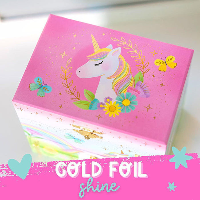 Us Toy Floral Unicorn Mical 2-Drawer Jewelry Box