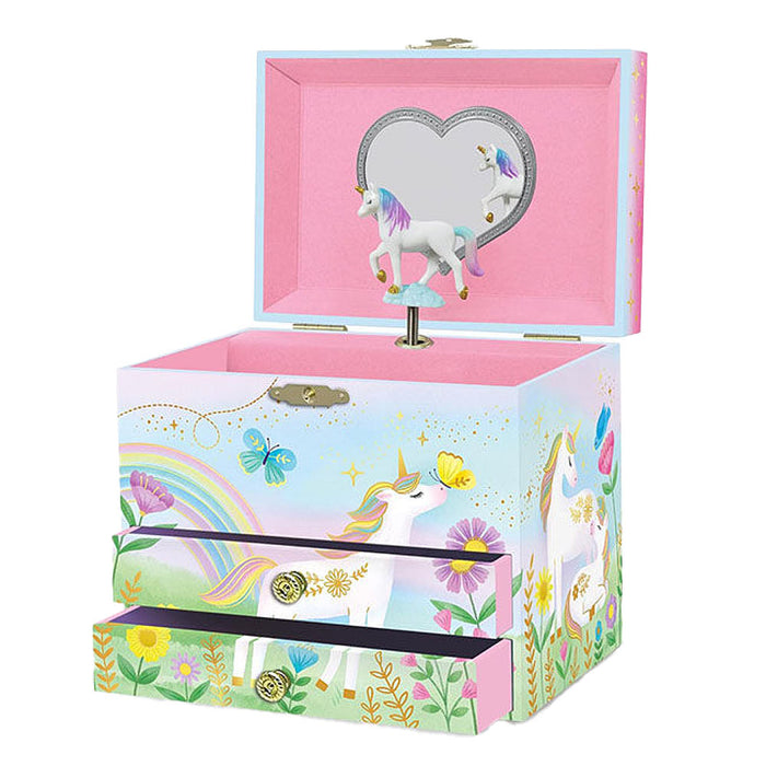 Us Toy Floral Unicorn Mical 2-Drawer Jewelry Box