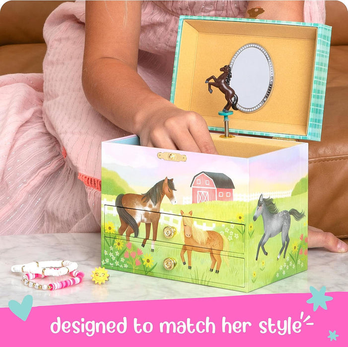 Us Toy Horse Mical with Drawer Jewelry Box