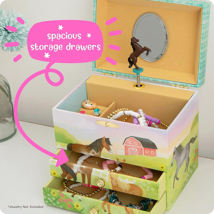 Us Toy Horse Mical with Drawer Jewelry Box