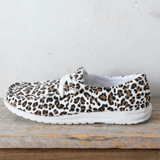 Gypsy Jazz White Tan Cheetah Shoes
