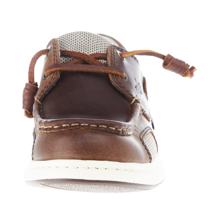 Justin Boot Company Mens George Strait Angler Cigar Brown Mocc Toe Boat Shoe