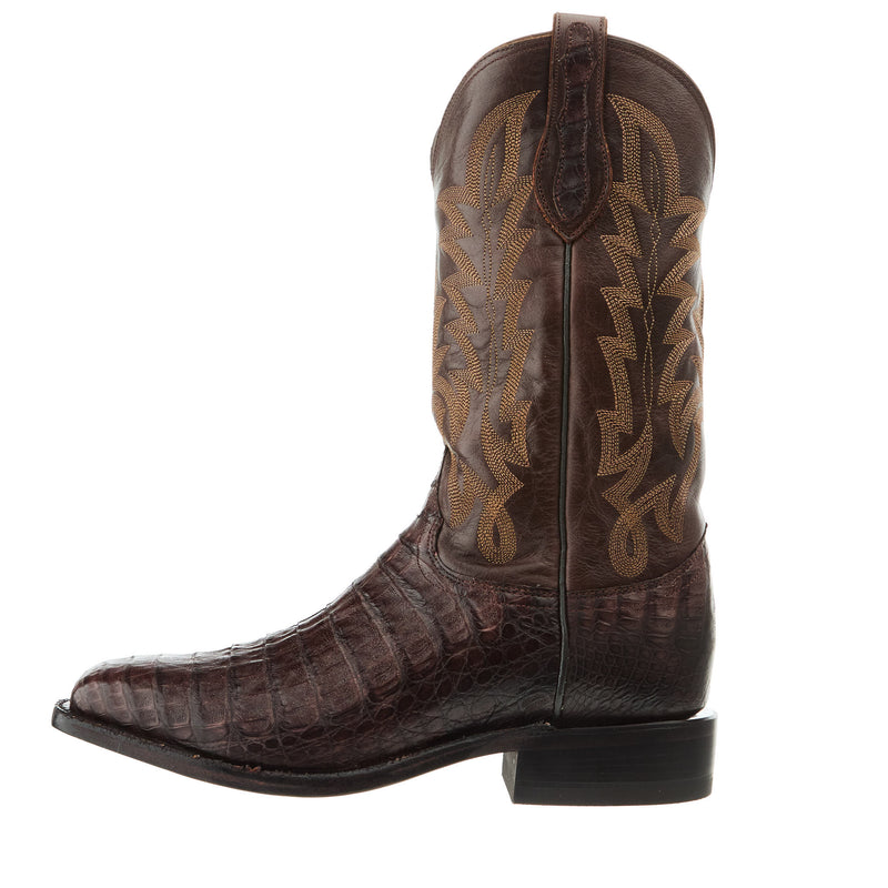 Justin Boot Company Men`s George Strait Panama Brown Caiman 12In Brown Top