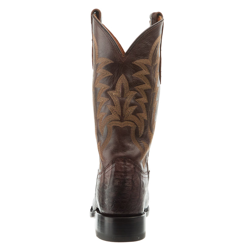 Justin Boot Company Men`s George Strait Panama Brown Caiman 12In Brown Top