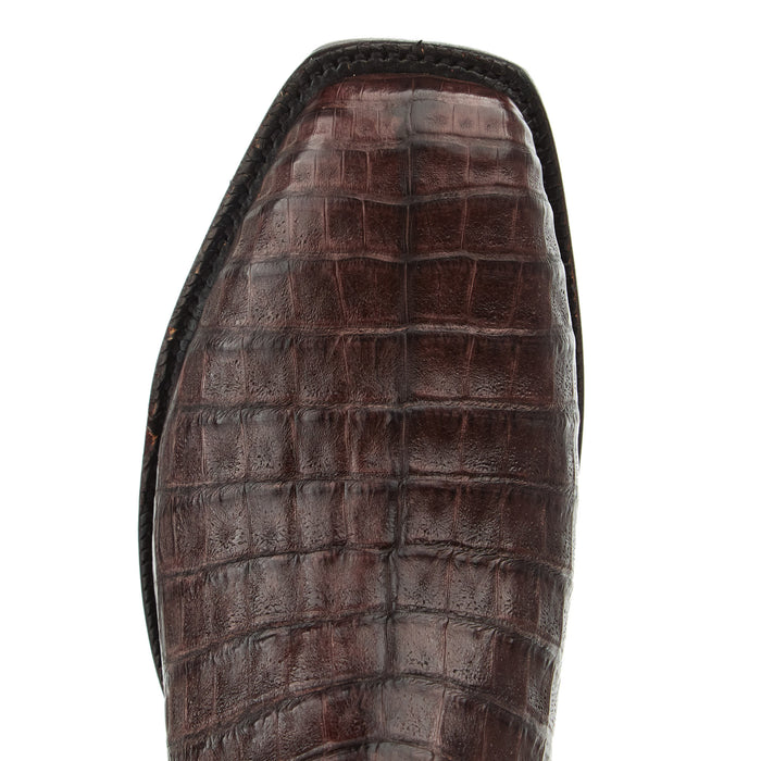 Justin Boot Company Men`s George Strait Panama Brown Caiman 12In Brown Top