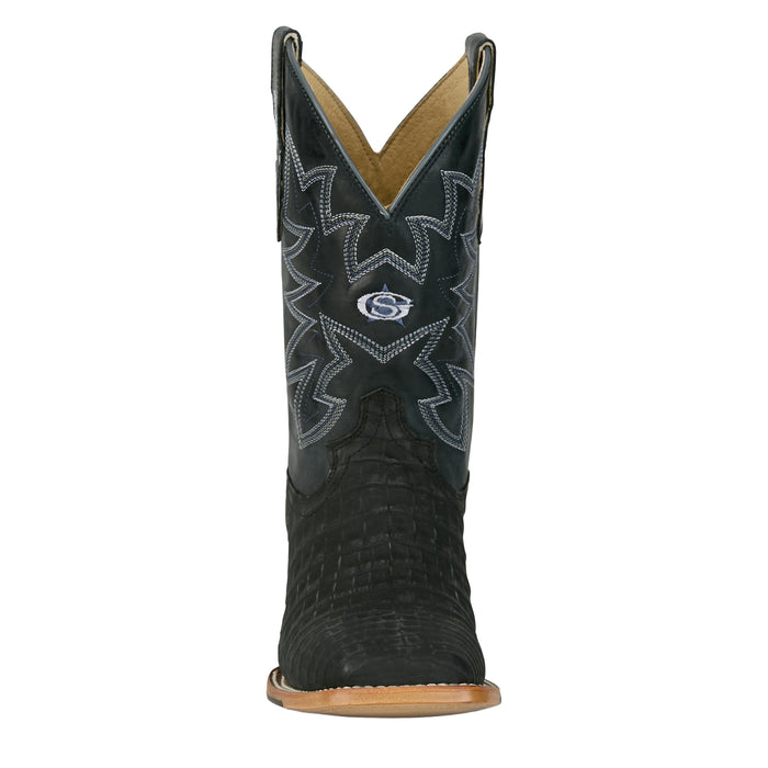 Justin Boot Company Mens George Strait Black Caiman 11in
