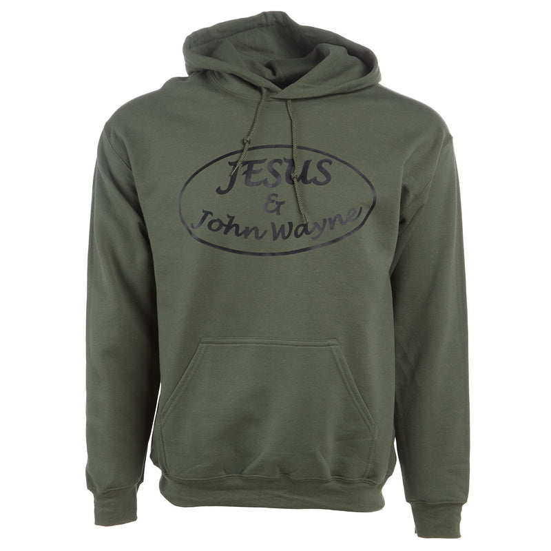 Cactus Alley Hat Co Jesus/John Wayne Green Hoodie