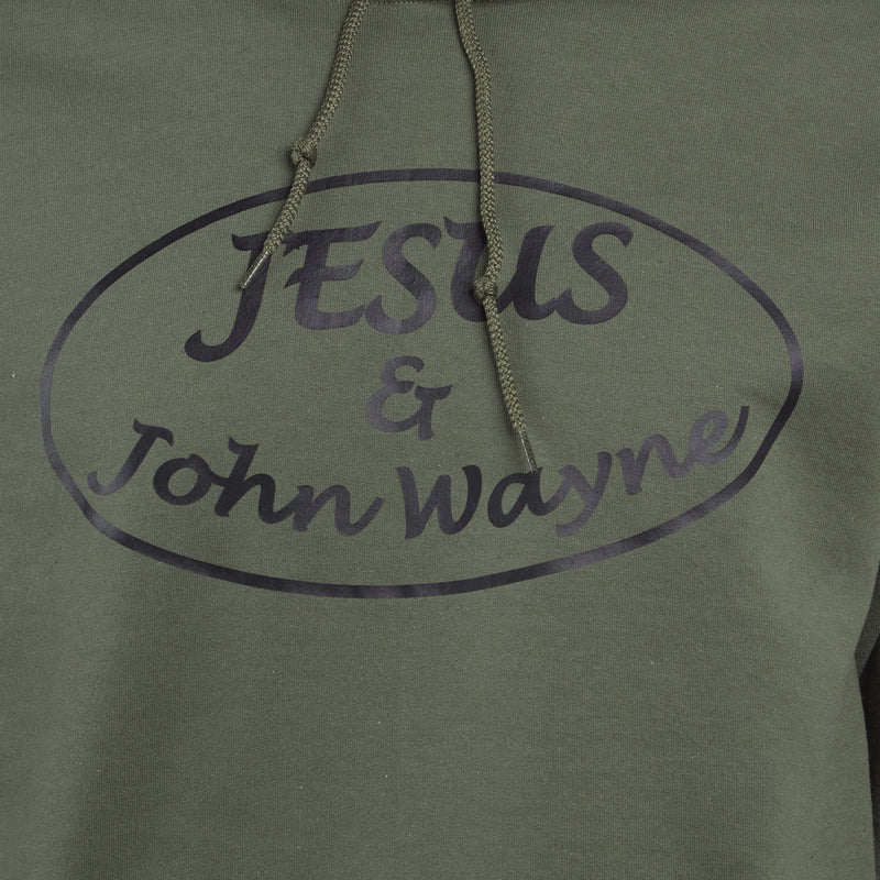 Cactus Alley Hat Co Jesus/John Wayne Green Hoodie