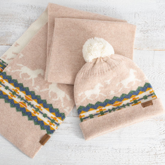 Pendleton Woolen Mills Inc. Horse Lambswool Beanie with Pom Pom