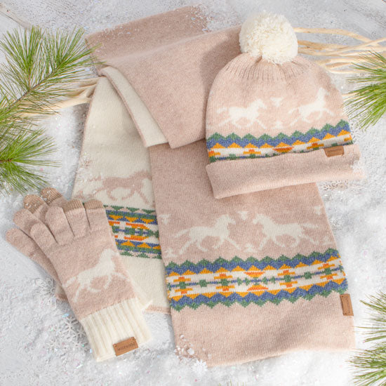 Pendleton Woolen Mills Inc. Horse Lambswool Beanie with Pom Pom