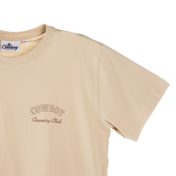 Cowboy Country Club Llc Men's Horse and Sun Brown Tee Shirt