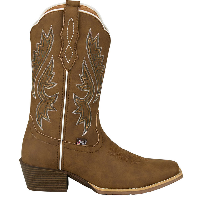 Justin Boot Company Women's Gypsy Dezi Brown 10In Brown Cowhide Top Boot