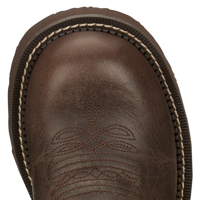 Justin Boot Company Women`s Gypsy Brown Vamp 8In Round Toe Western Boot