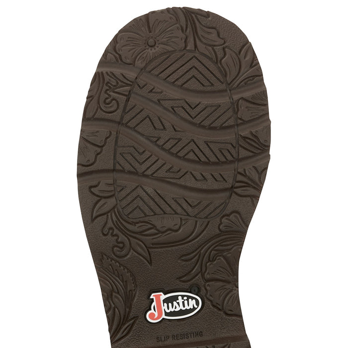 Justin Boot Company Women`s Gypsy Brown Vamp 8In Round Toe Western Boot