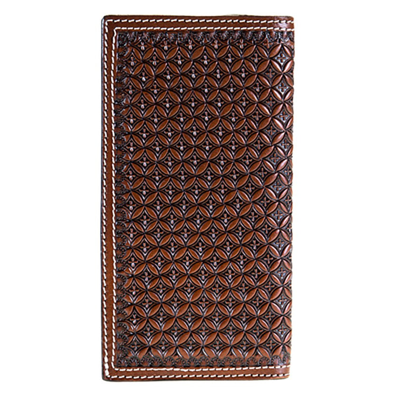 Western Fashion Leather Rodeo Wallet with Lace Detail