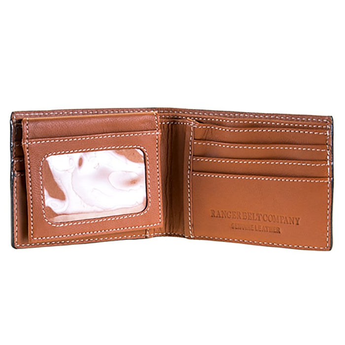 Western Fashion Leather Bi-Fold Wallet with Lace Detail