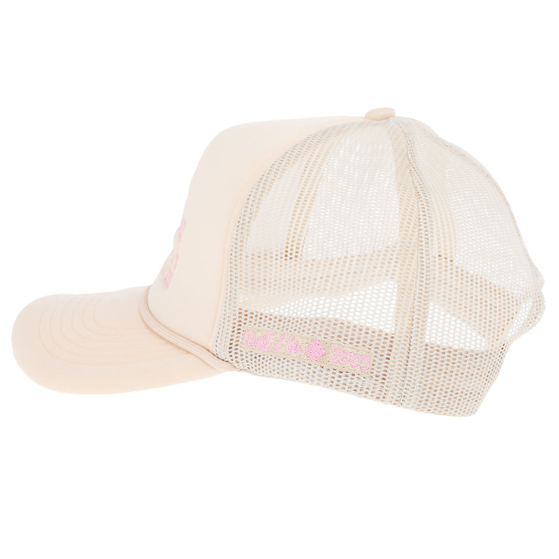 West And Company Tan Embroidered Pink Cowgirl Cap