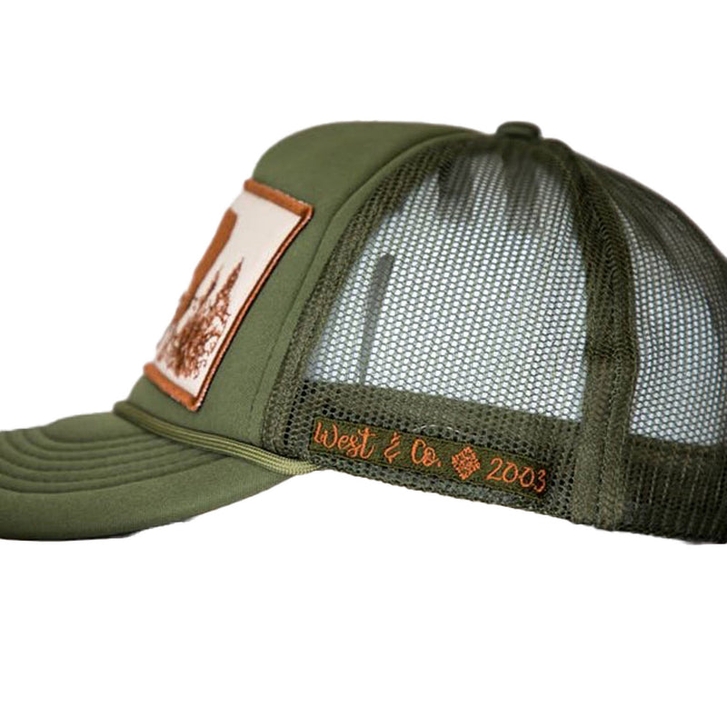 West And Company Co Olive Vintage Hereford Embroidered Cap