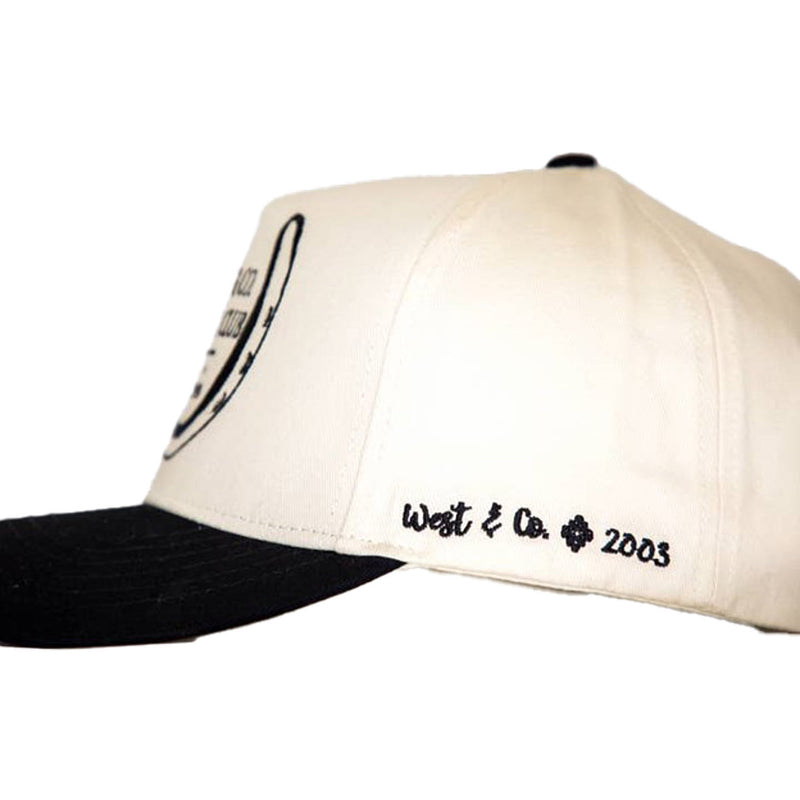 West And Company & Co Black/Cream Social Club Embroidered Cap