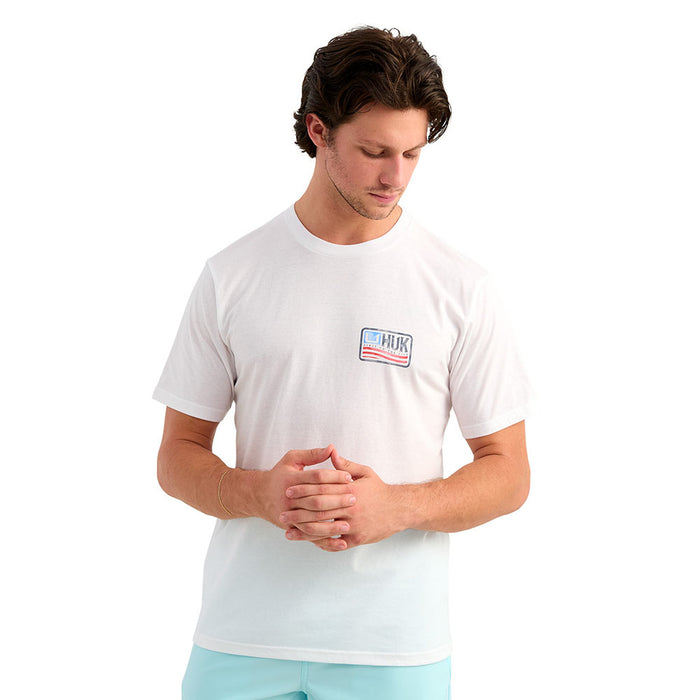 Huk Men's Born Wave White Tee Shirt