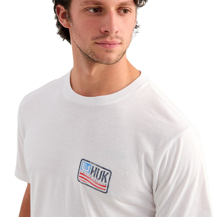 Huk Men's Born Wave White Tee Shirt