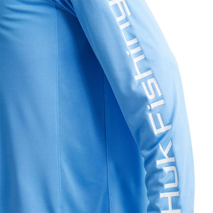 Huk Men's Marolina Blue Pursuit Long Sleeve Shirt