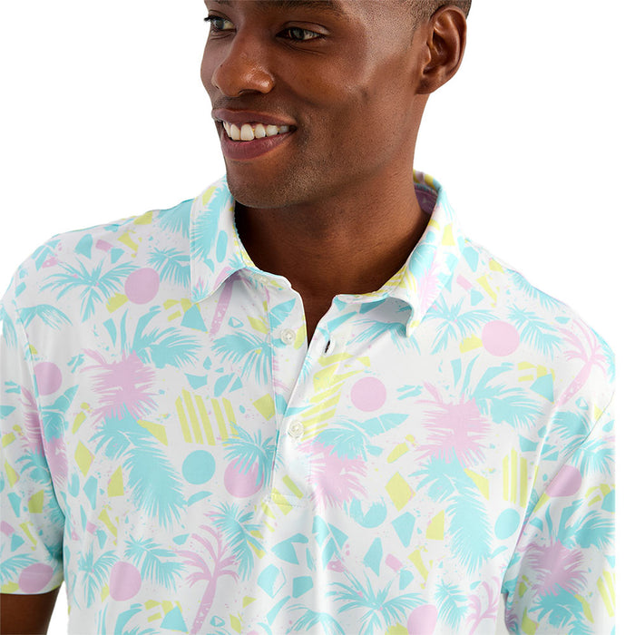 Huk Men's White Pursuit Printed Polo