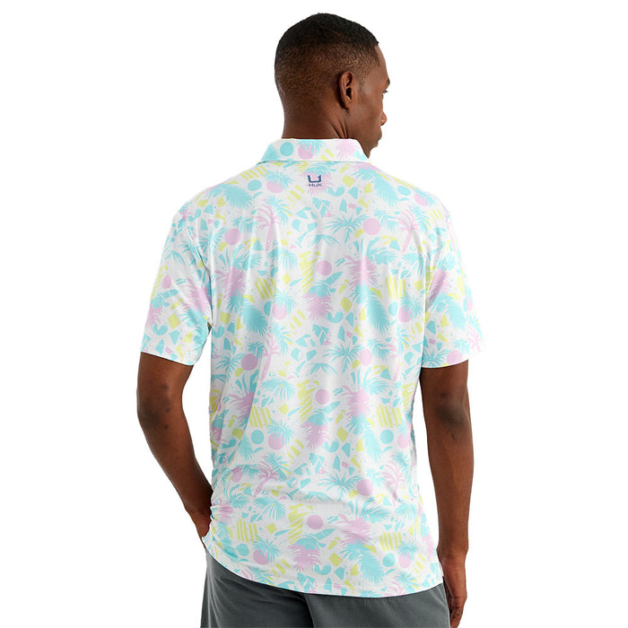 Huk Men's White Pursuit Printed Polo