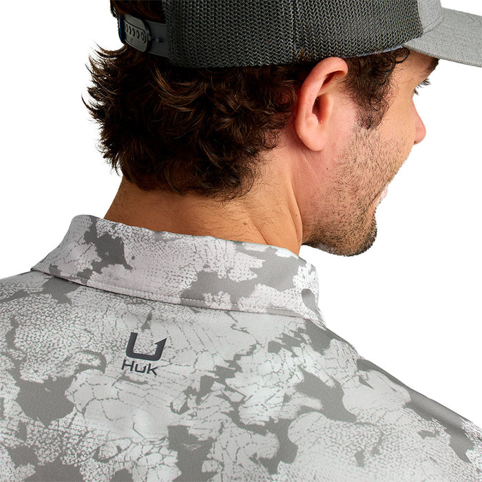 Huk Men's Shark Skin Pursuit Print Polo