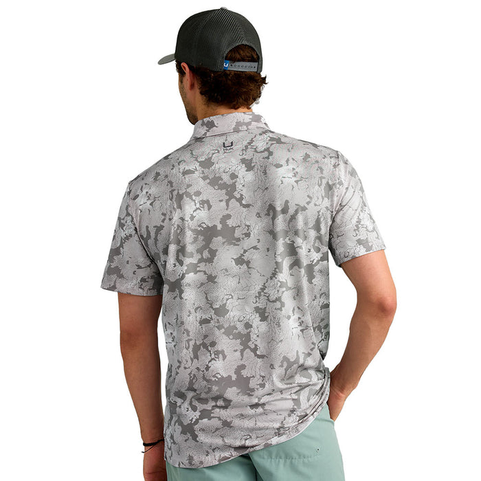 Huk Men's Shark Skin Pursuit Print Polo