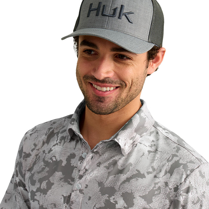 Huk Men's Shark Skin Pursuit Print Polo