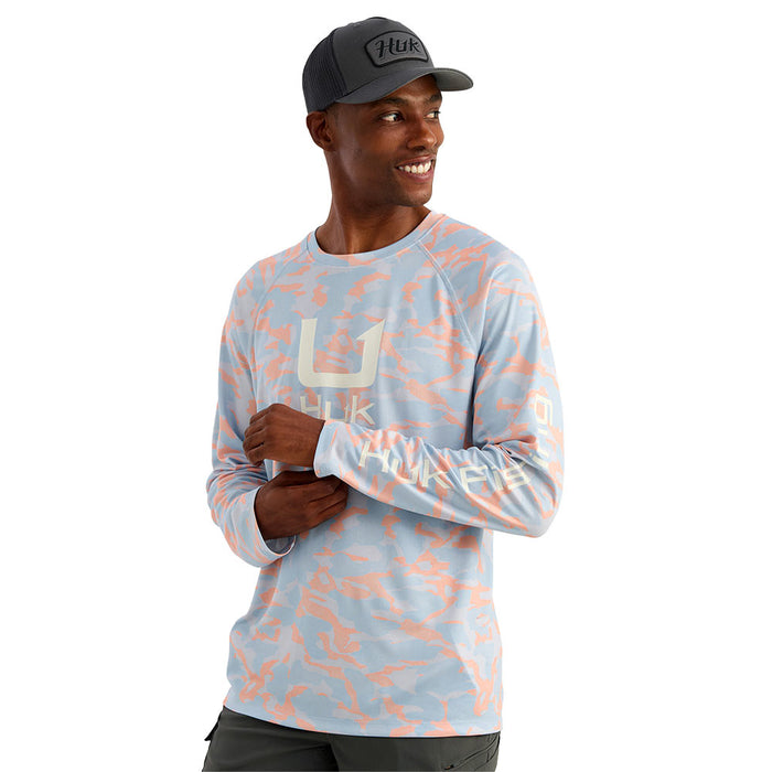 Huk Men's Coral Reef Icon Printed Long Sleeve Crew Shirt