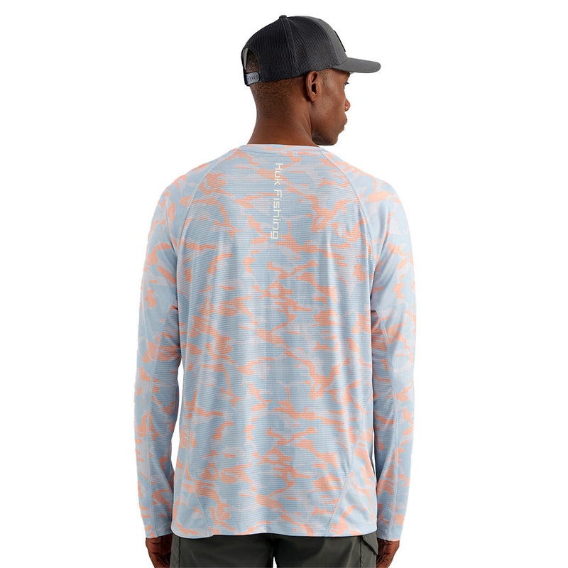 Huk Men's Coral Reef Icon Printed Long Sleeve Crew Shirt