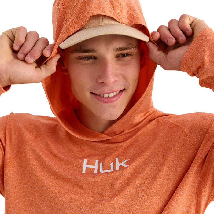 Huk Men's Dusty Orange Airweight Hoodie