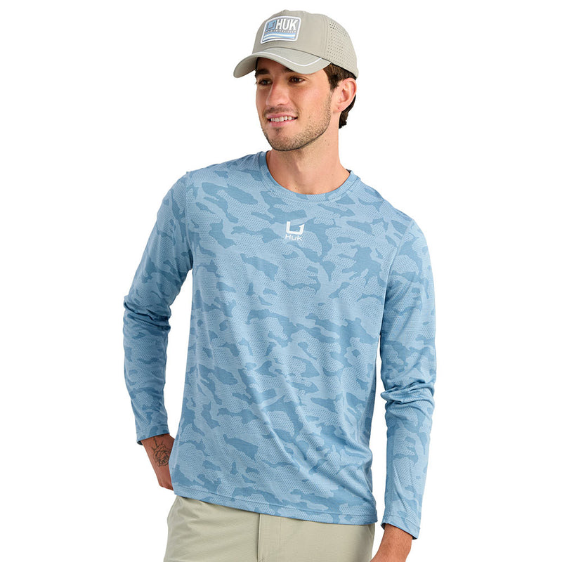 Huk Men's Cerulean Andros Crew Shirt