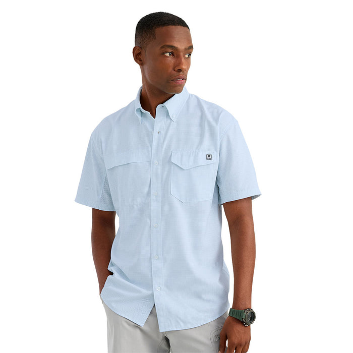 Huk Men's Heron Blue Tide Point Shirt