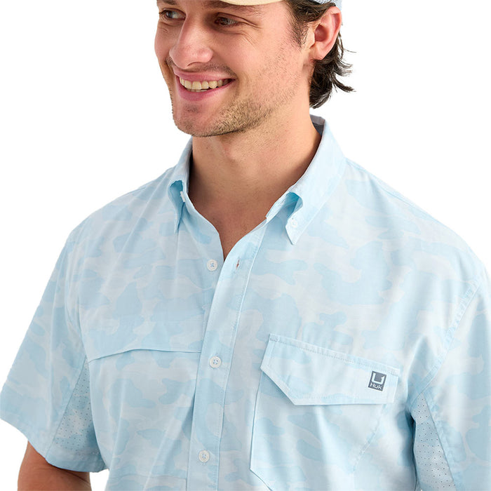 Huk Men's Coastal Drift Tide Point Printed Shirt