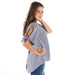 True Blue Womens Navy Gingham Top